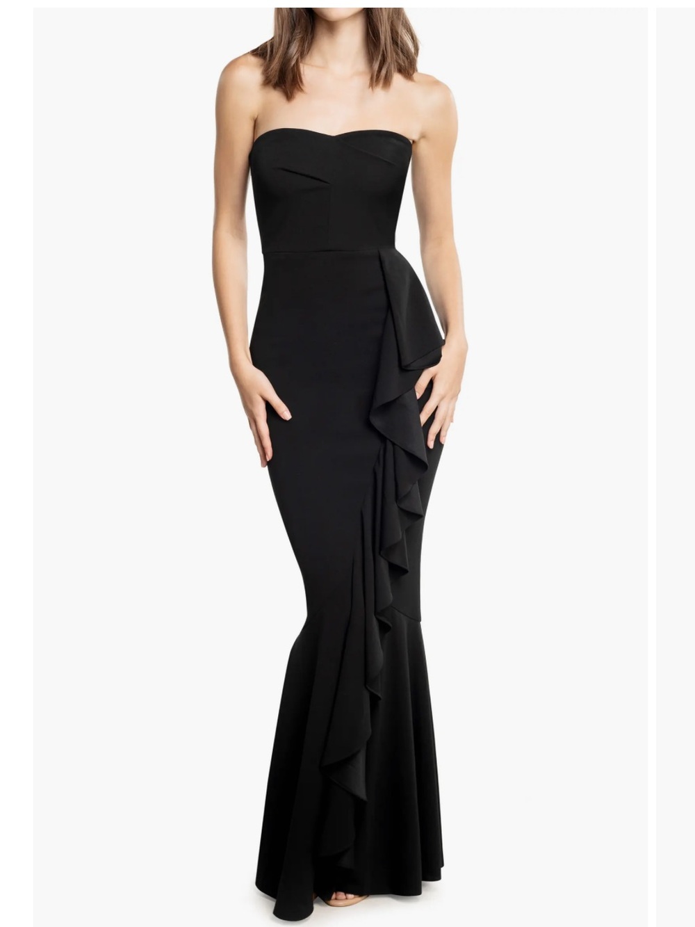 Dress the Population Paris Ruffle Strapless Mermaid Gown